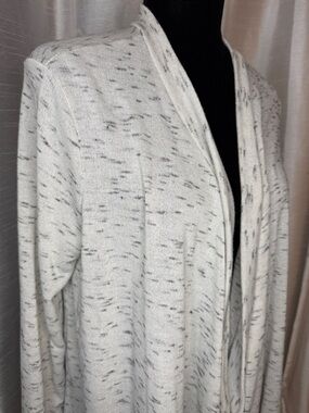 Acemi Open Cardigan Duster High Low Waterfall Gray Womens L Office Career Casual